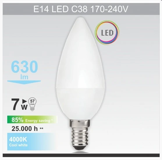 LED SIJALICA  7W E14 4000K C38 MITEA